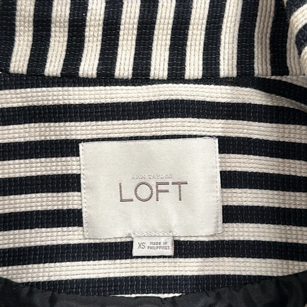 LOFT Striped Trench Coat - Picture 4 of 14